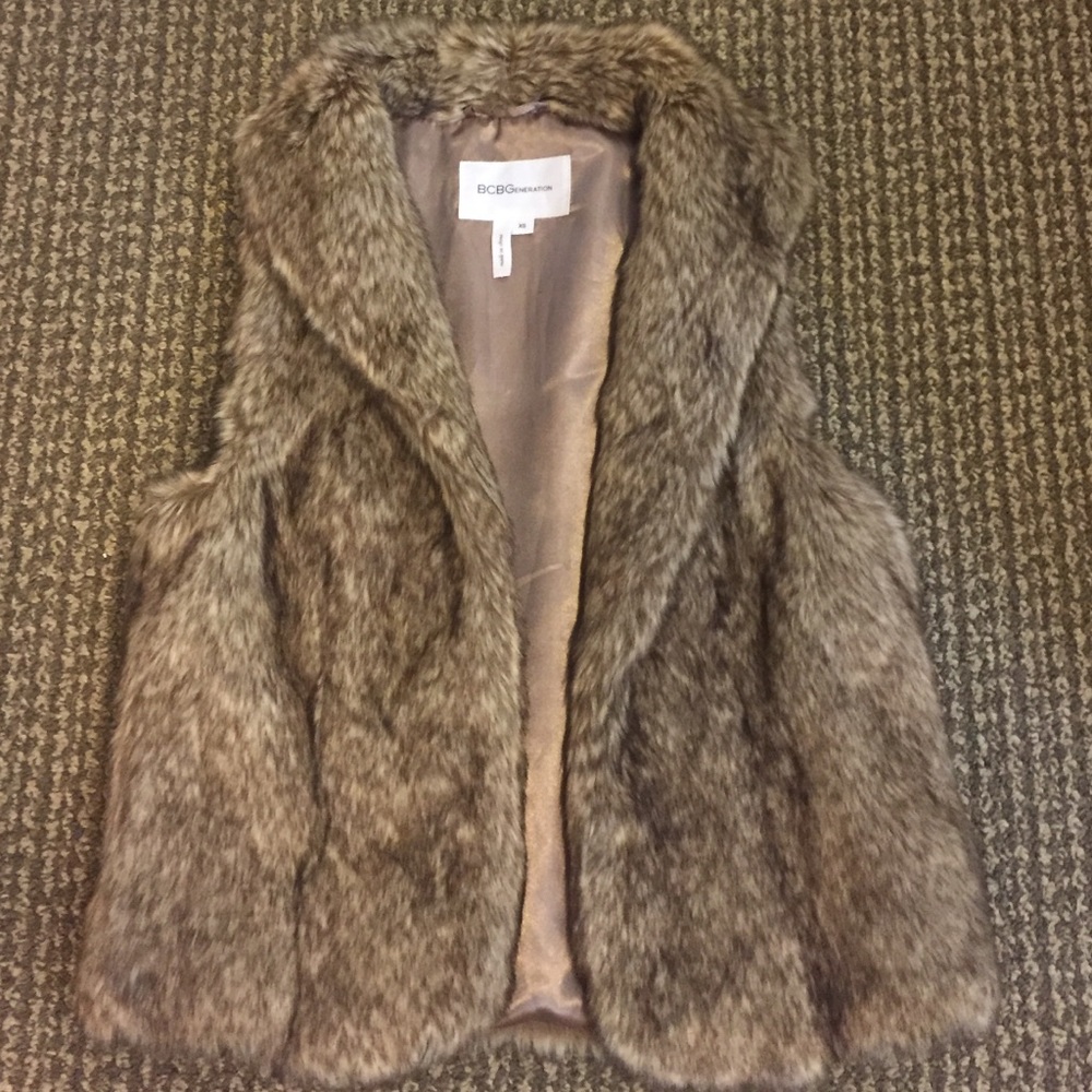 BCBG Fur Vest